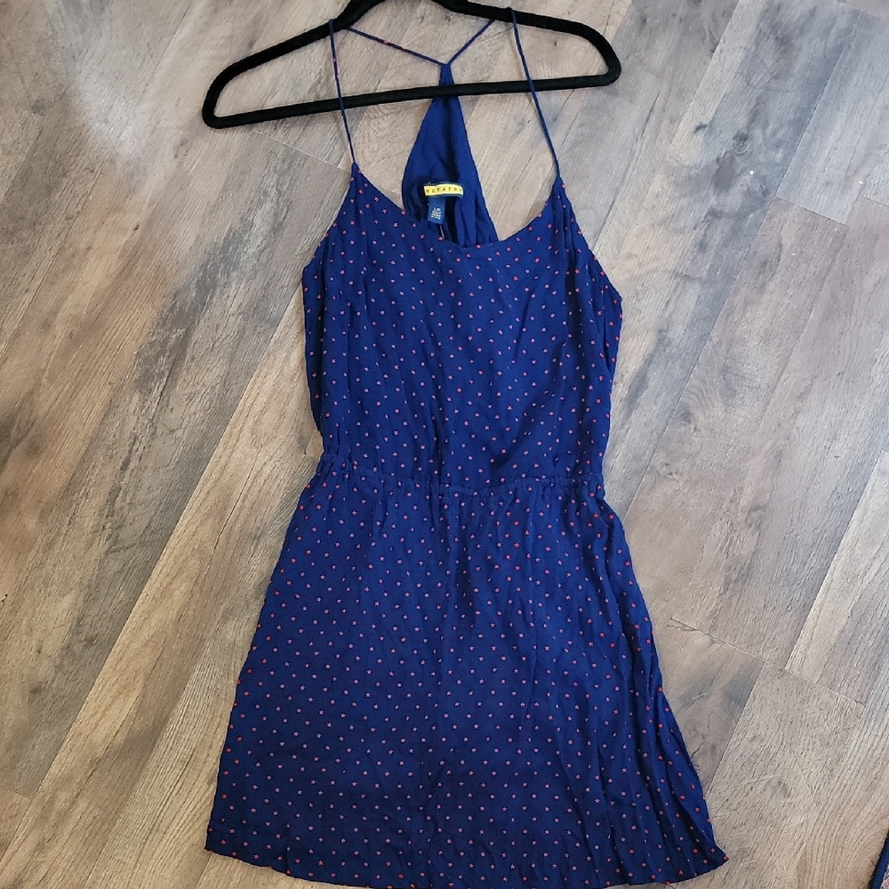 Prince & Fox Blue and Red Spotted Mini Dress